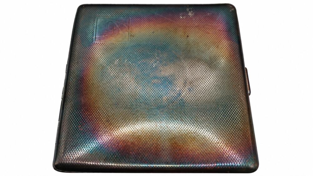 Vintage Aristocrat EPNS Cigarette Case England Art Deco D Monogram